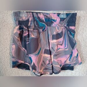 Avia Womens Multi Color Mid Rise Flat Front Running Athletic Shorts Size S (4-6)